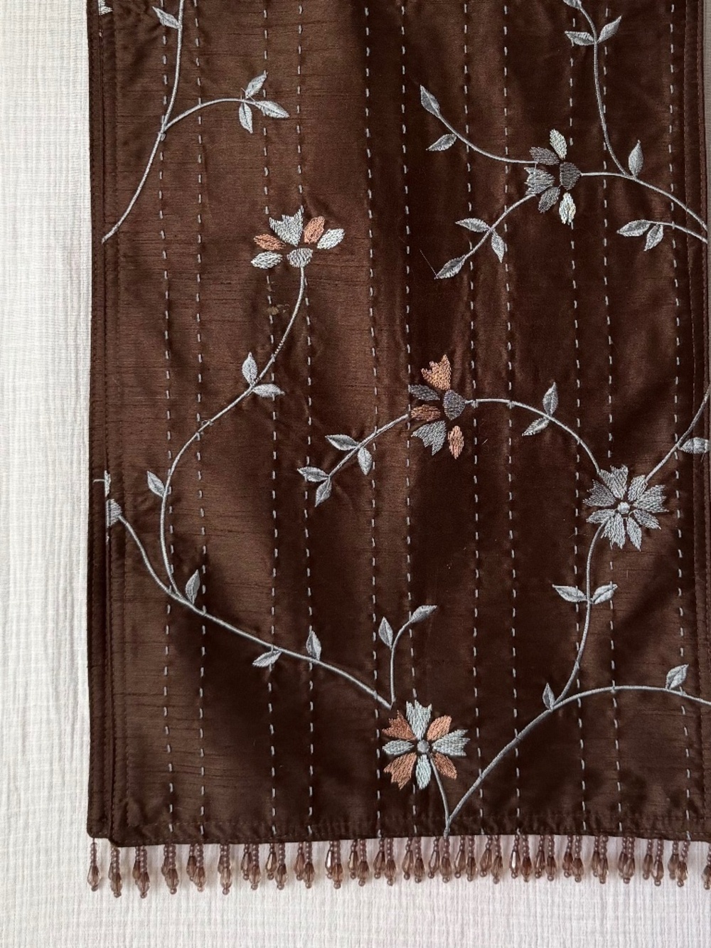 Lot of two Table Runners and 2 placemats - Brown & Blue See Desc for details